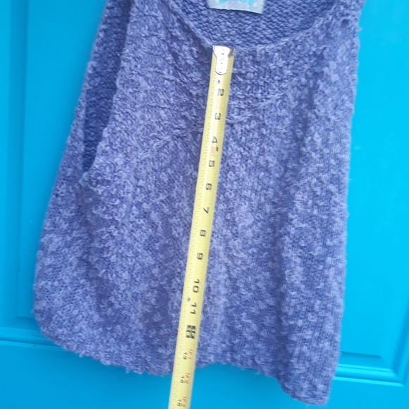 Boho Tank Sweater Vintage Bibb Style Knit Top - Picture 6 of 14